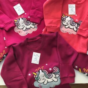 Buzos nenas unicornio algodón últimos talle talles 2y 3